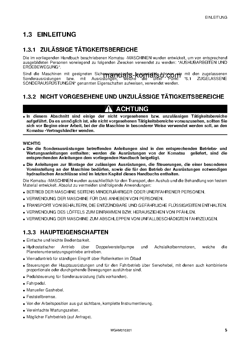 Protected: SK714-5(ITA)-/ S/N F05278-UP Operation manual (German)