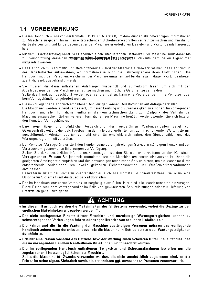 Protected: CK20-1(ITA) S/N F00277-UP Operation manual (German)