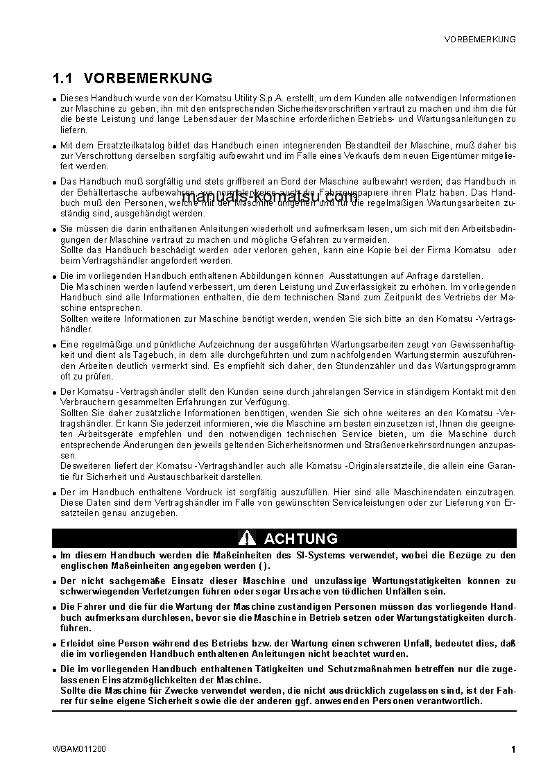 Protected: CK30-1(ITA) S/N F00211-UP Operation manual (German)