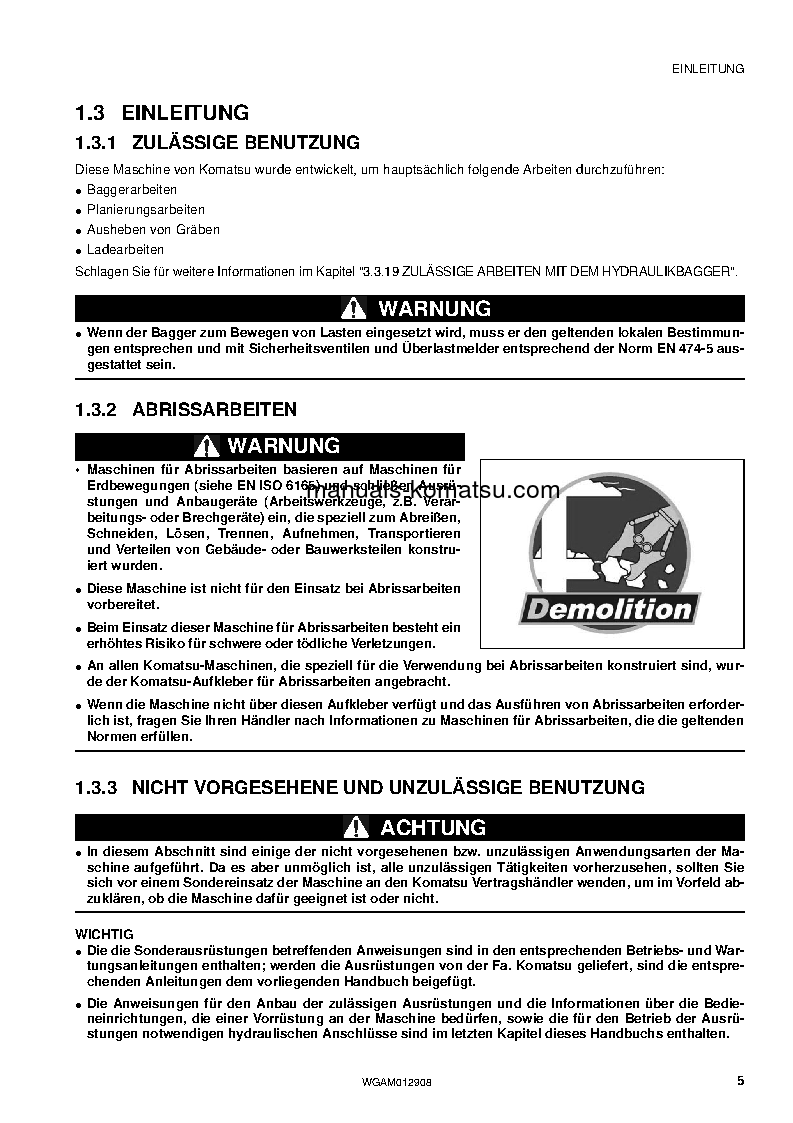 Protected: PC80MR-3(ITA) S/N F00887-UP Operation manual (German)