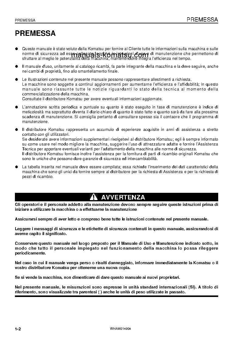 Protected: PW118MR-8(ITA) S/N F00342-UP Operation manual (Italian)
