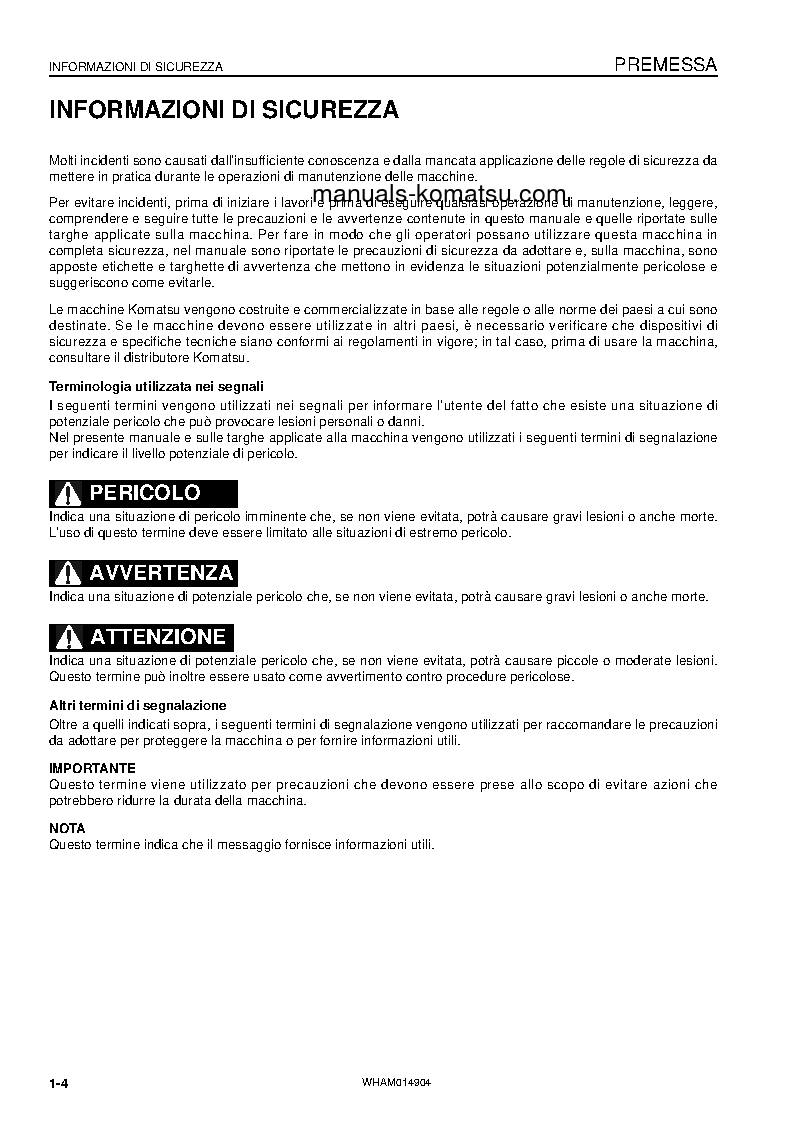 Protected: PW118MR-8(ITA) S/N F00342-UP Operation manual (Italian)