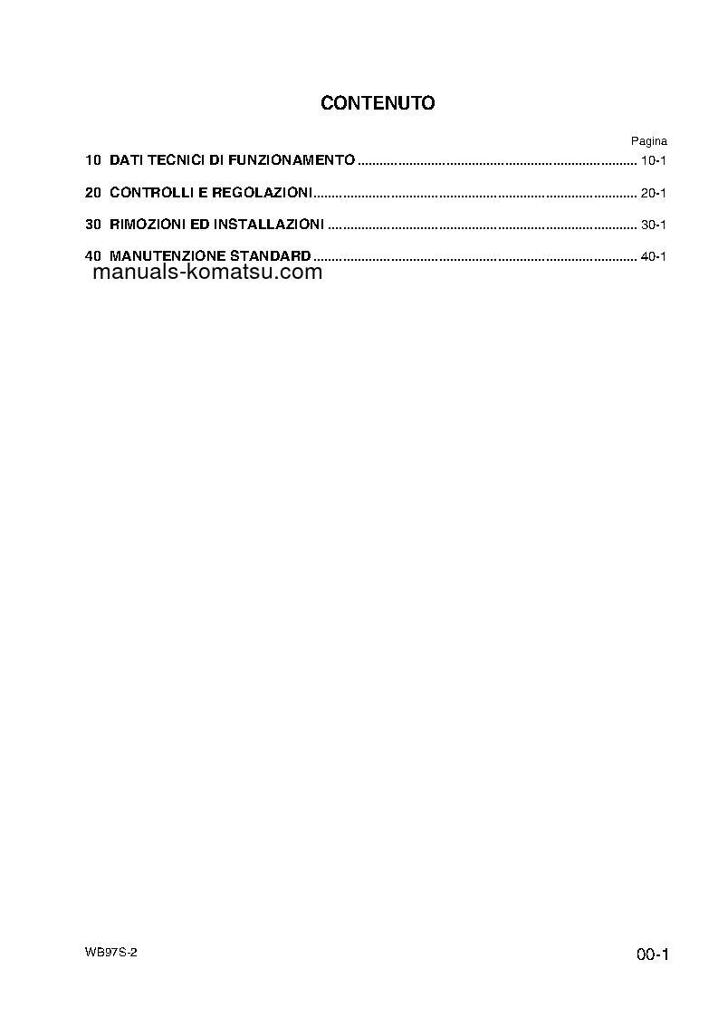 Protected: WB97S-2(ITA) S/N 97SF10431-97SF11204 Shop (repair) manual (English)
