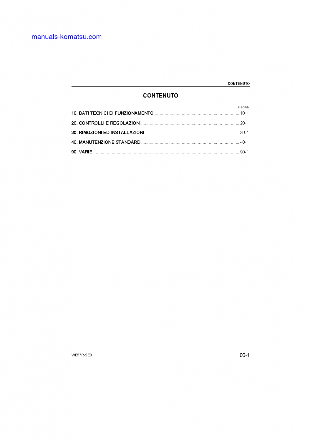 Protected: WB97R-5(ITA)-TIER 3 S/N F80003-UP Shop (repair) manual (Italian)