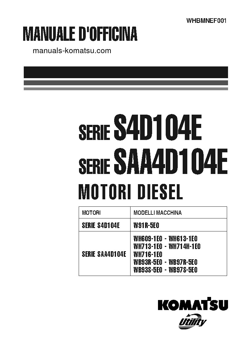 S4D104-4(ITA)-ENGINE S/N 494840-UP Shop (repair) manual (Italian)