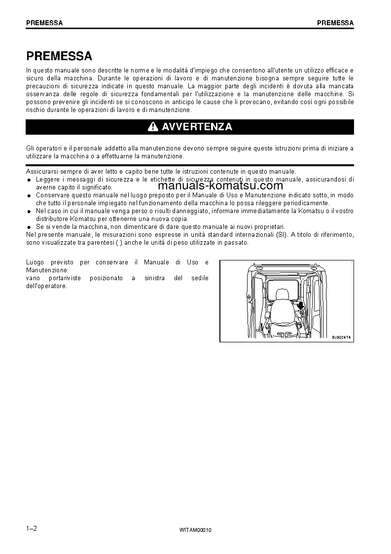 Protected: PC138US-10(ITA) S/N F40003-UP Operation manual (Italian)
