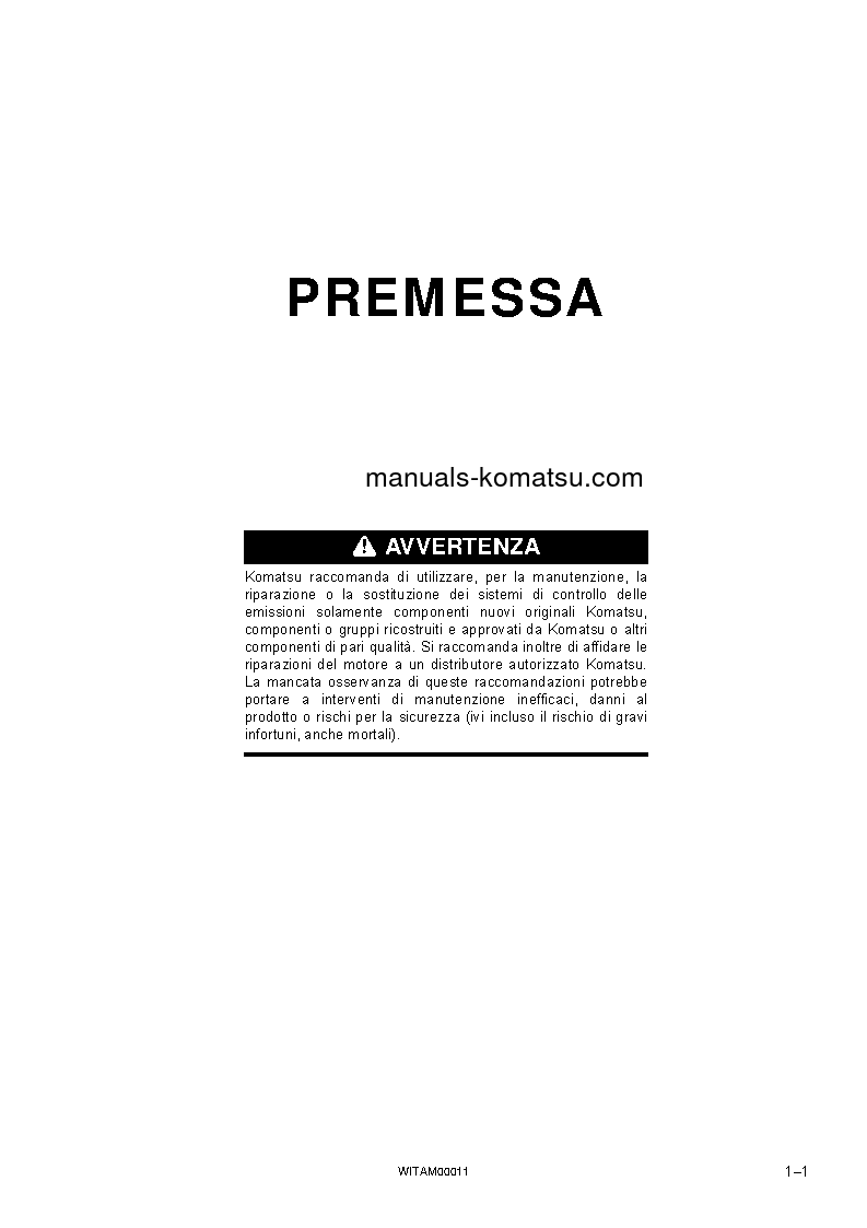 Protected: PC138US-10(ITA) S/N 40001-UP Operation manual (Italian)