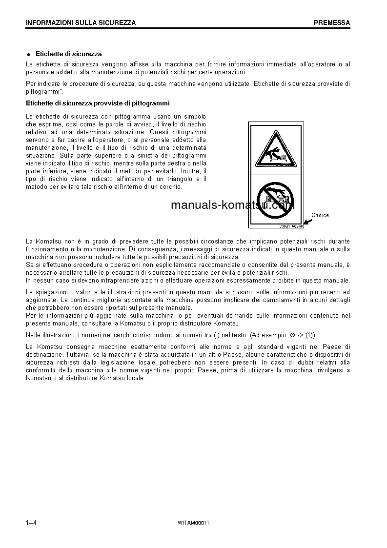 Protected: PC138US-10(ITA) S/N 40001-UP Operation manual (Italian)