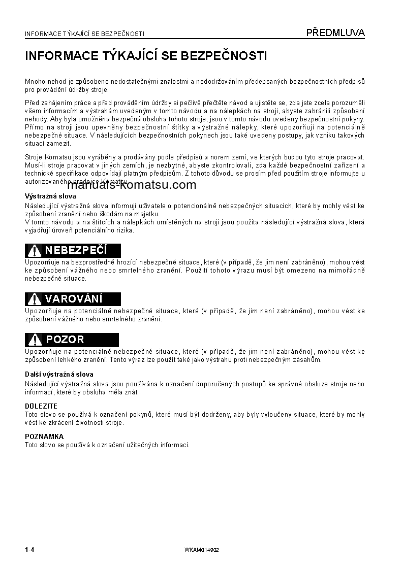Protected: PW118MR-8(ITA) S/N F00243-UP Operation manual (Czech)