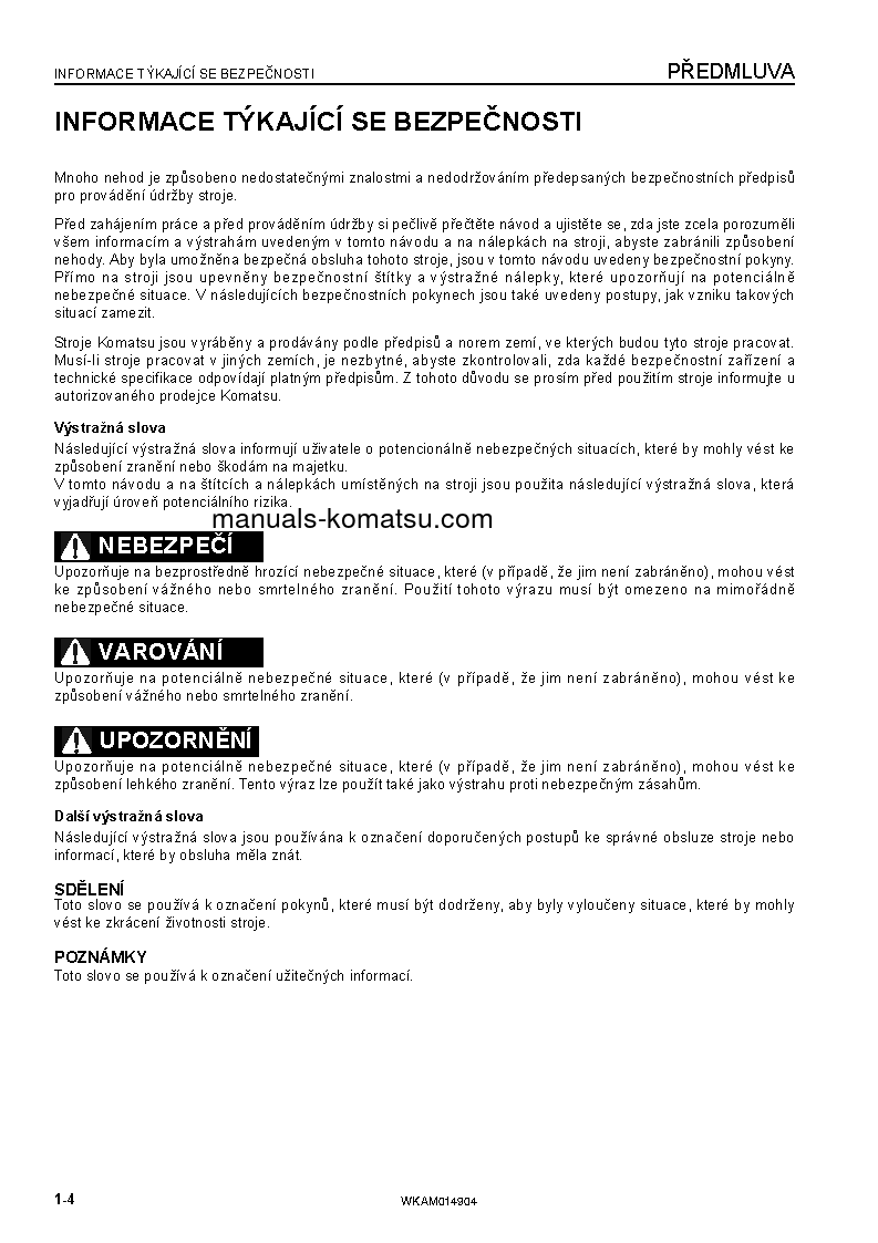 Protected: PW118MR-8(ITA) S/N F00342-UP Operation manual (Czech)