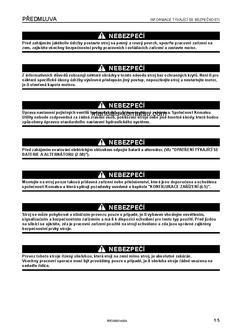 Protected: PW118MR-8(ITA) S/N F00342-UP Operation manual (Czech)