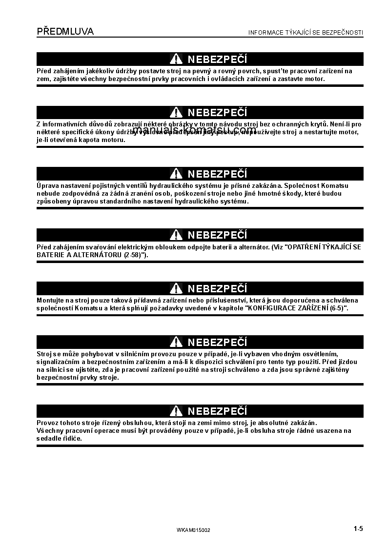 Protected: PW98MR-8(ITA) S/N F80259-UP Operation manual (Czech)