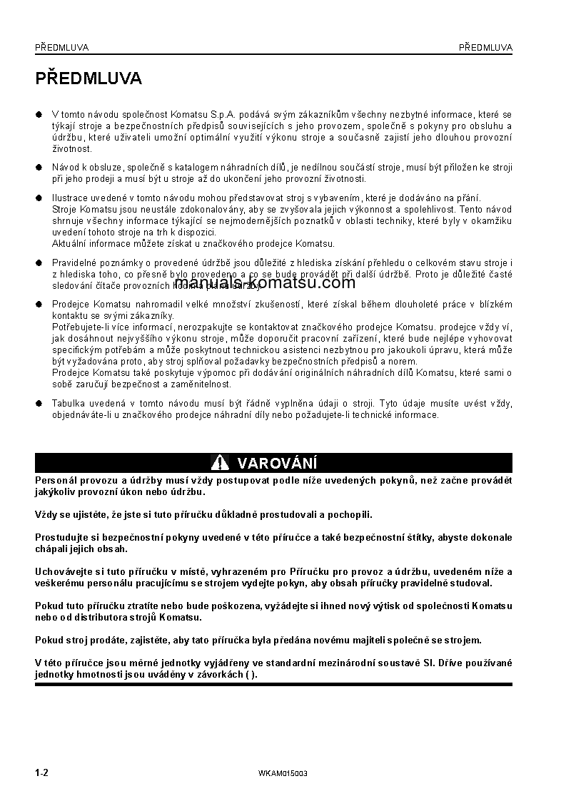 Protected: PW98MR-8(ITA) S/N F80281-UP Operation manual (Czech)