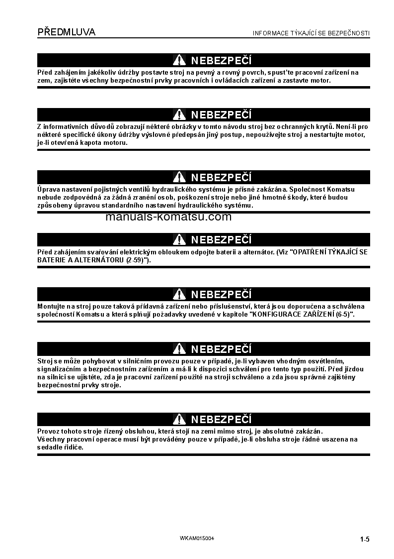 Protected: PW98MR-8(ITA) S/N F80356-UP Operation manual (Czech)