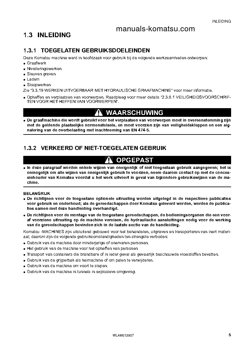 Protected: PC80MR-3(ITA) S/N F00430-UP Operation manual (Dutch)