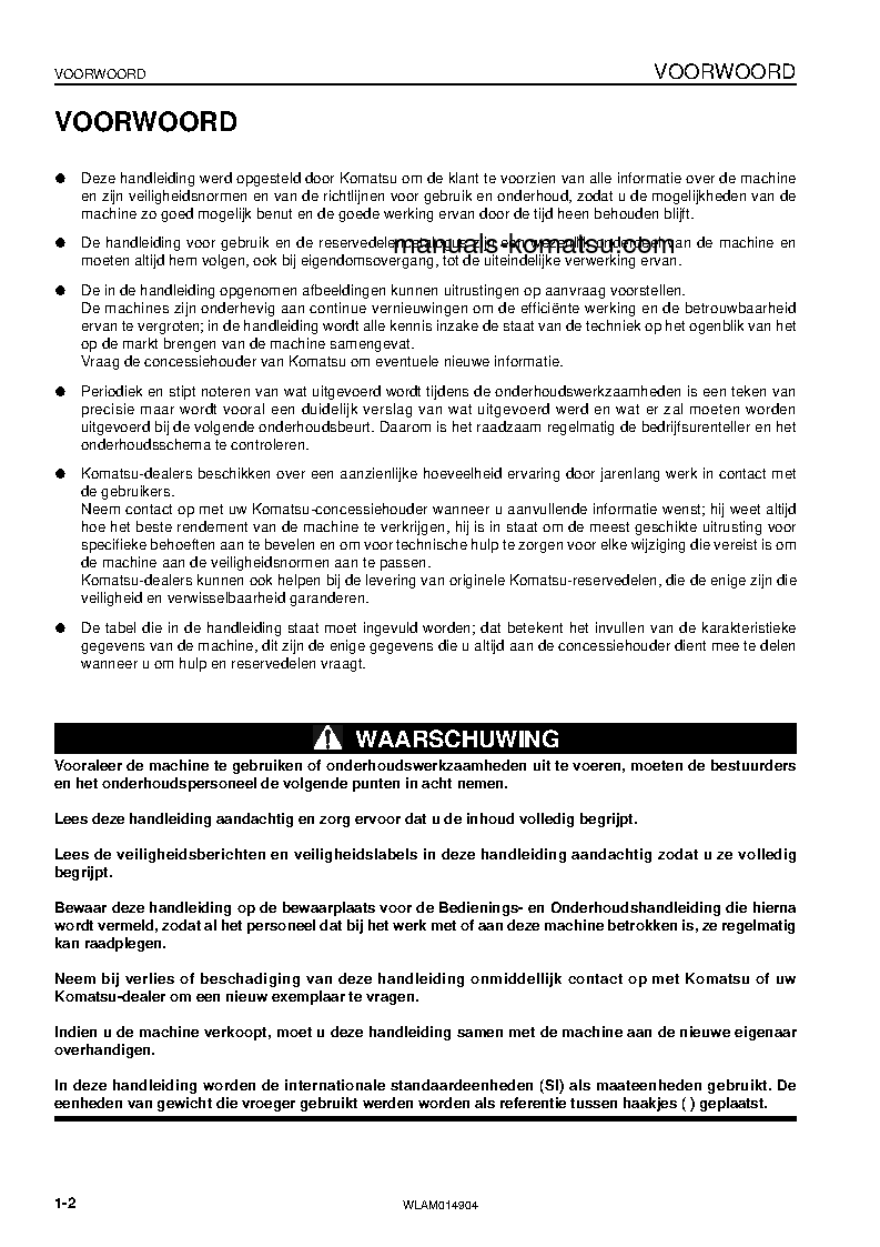 Protected: PW118MR-8(ITA) S/N F00342-UP Operation manual (Dutch)