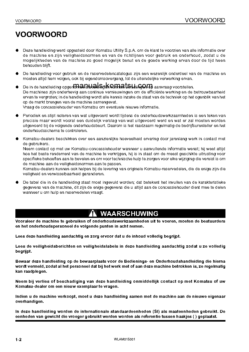 Protected: PW98MR-8(ITA) S/N F80003-UP Operation manual (Dutch)