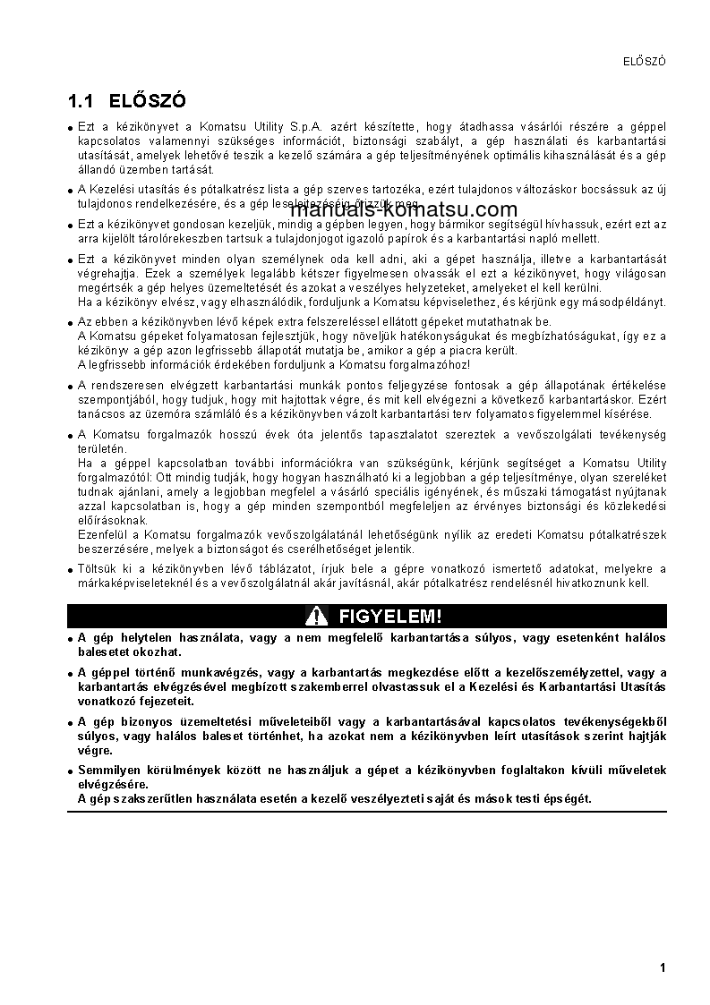 Protected: SK1020-5(ITA)-TURBO S/N 37CTF00432-37CTF00654 Operation manual (Hungarian)