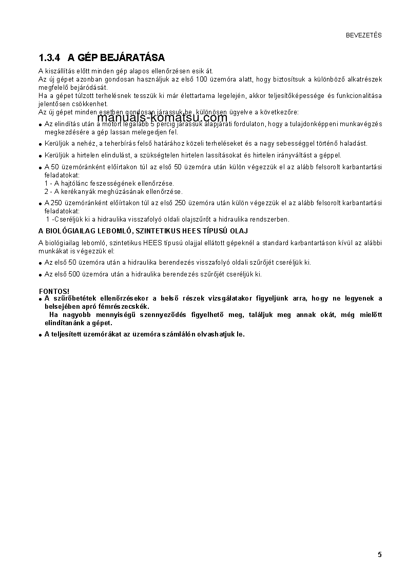 Protected: SK1020-5(ITA)-TURBO S/N 37CTF00432-37CTF00654 Operation manual (Hungarian)