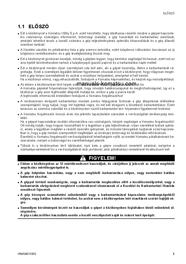 Protected: SK1026-5(ITA)-TURBO S/N F50103-UP Operation manual (Hungarian)