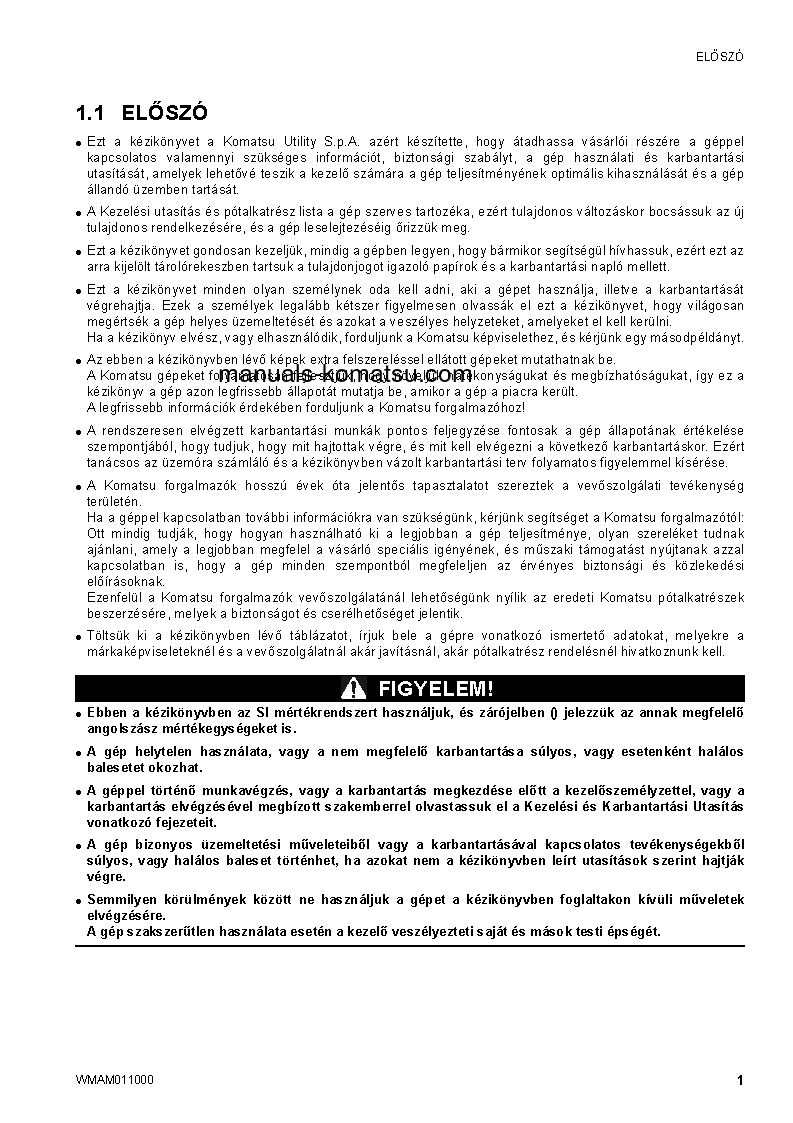 Protected: CK20-1(ITA) S/N F00277-UP Operation manual (Hungarian)