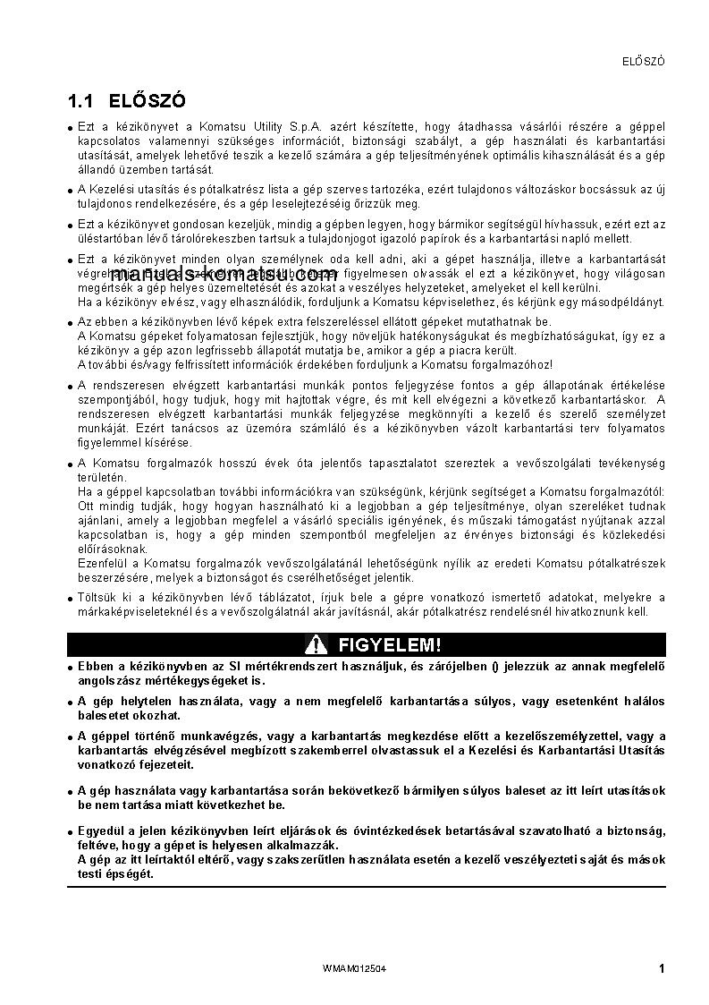 Protected: PC26MR-3(ITA) S/N F31129-UP Operation manual (Hungarian)