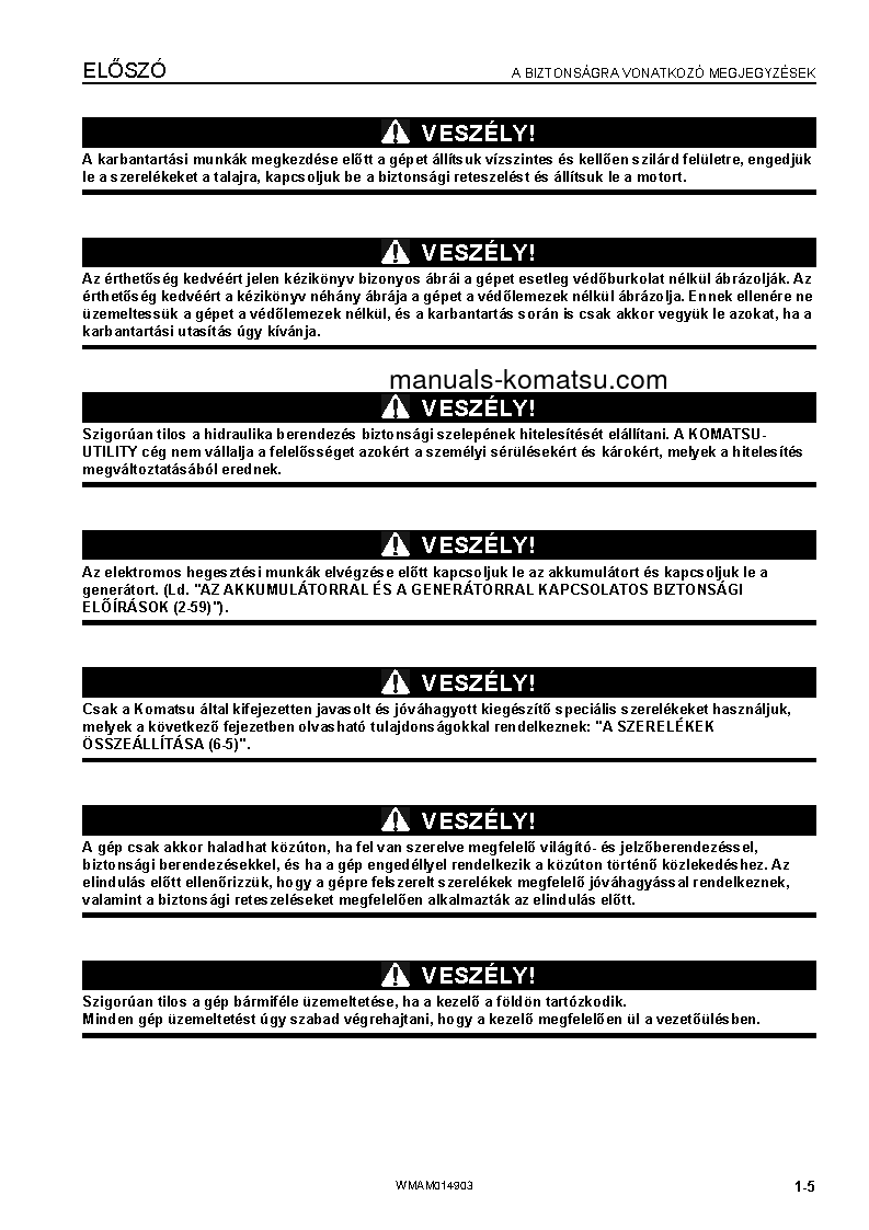 Protected: PW118MR-8(ITA) S/N F00277-UP Operation manual (Hungarian)
