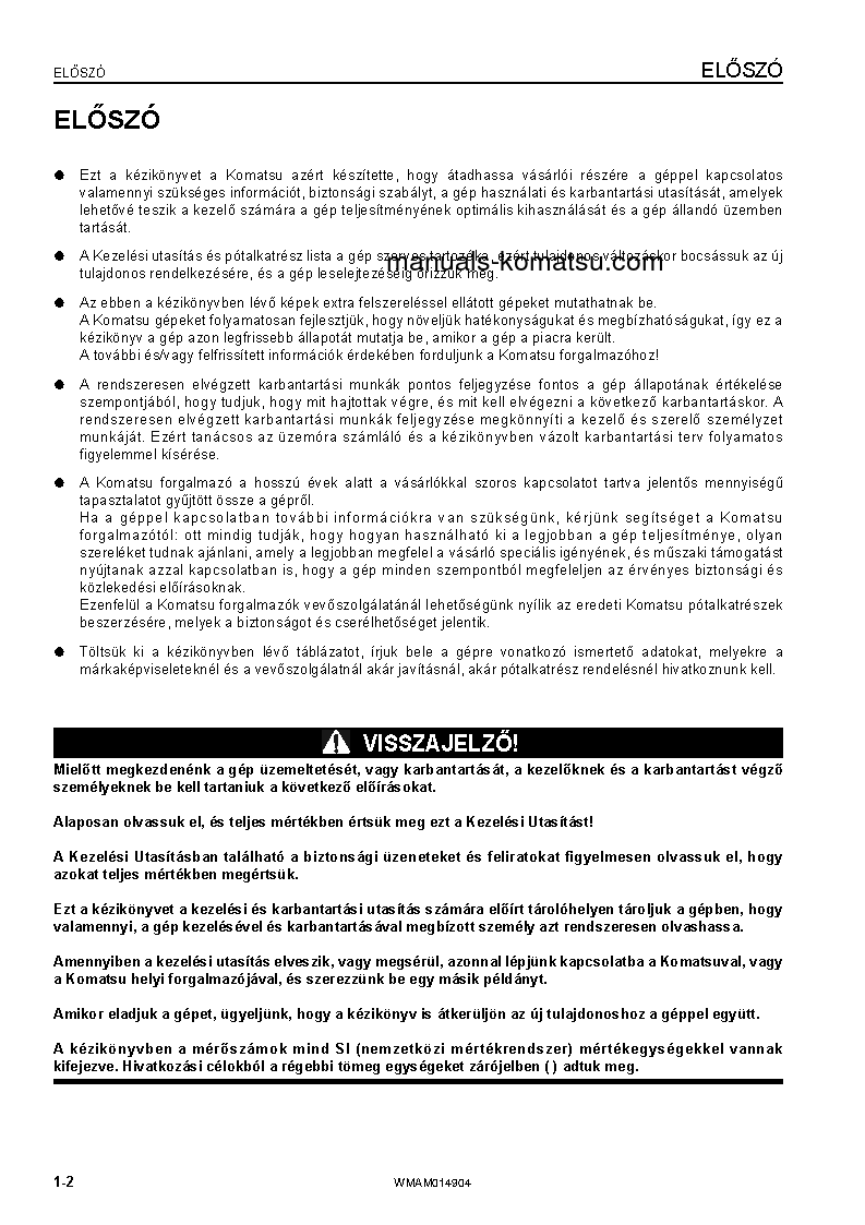 Protected: PW118MR-8(ITA) S/N F00342-UP Operation manual (Hungarian)