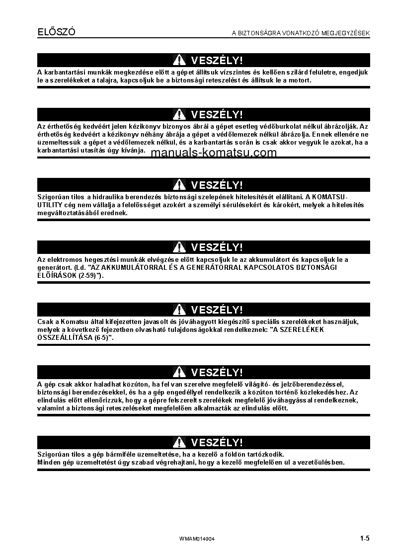 Protected: PW118MR-8(ITA) S/N F00342-UP Operation manual (Hungarian)