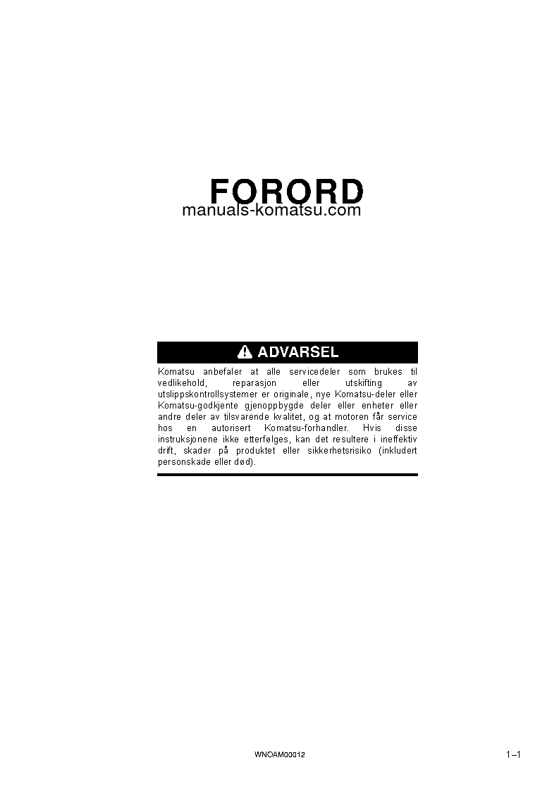 Protected: PC138US-10(ITA) S/N F40154-UP Operation manual (Norwegian)