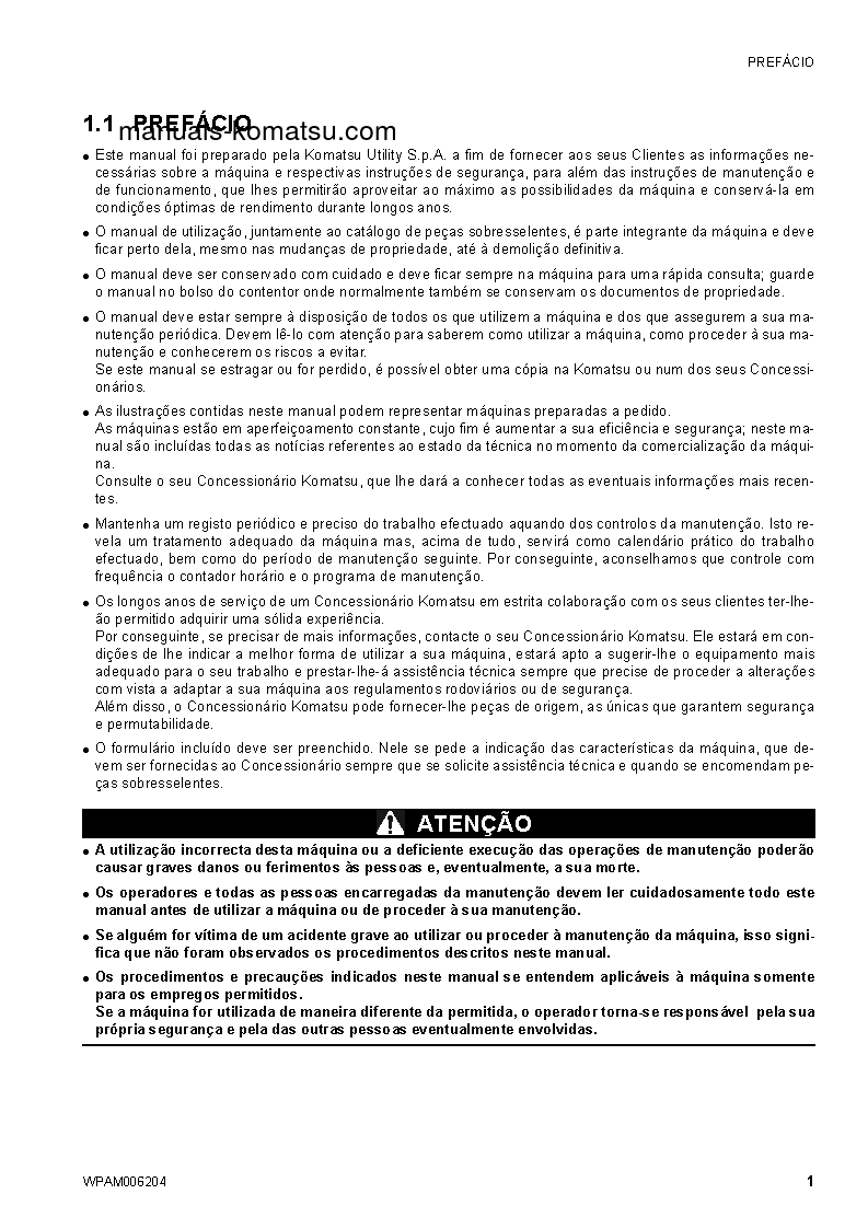 Protected: CK30-1(ITA) S/N F00198-UP Operation manual (Portuguese)