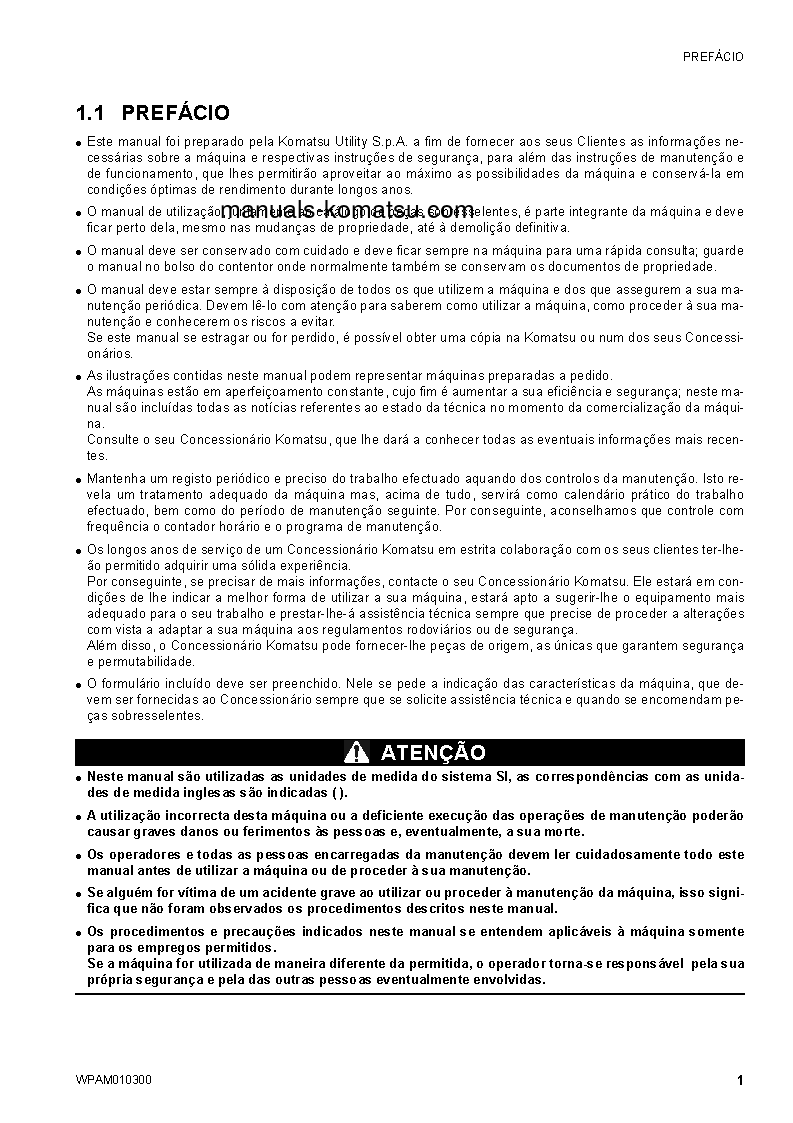 Protected: SK714-5(ITA)-/ S/N F04859-UP Operation manual (Portuguese)