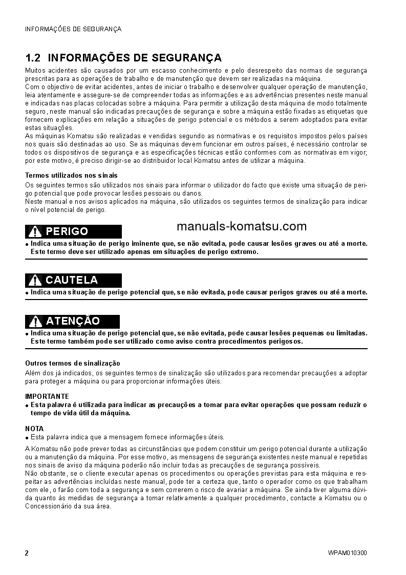 Protected: SK714-5(ITA)-/ S/N F04859-UP Operation manual (Portuguese)