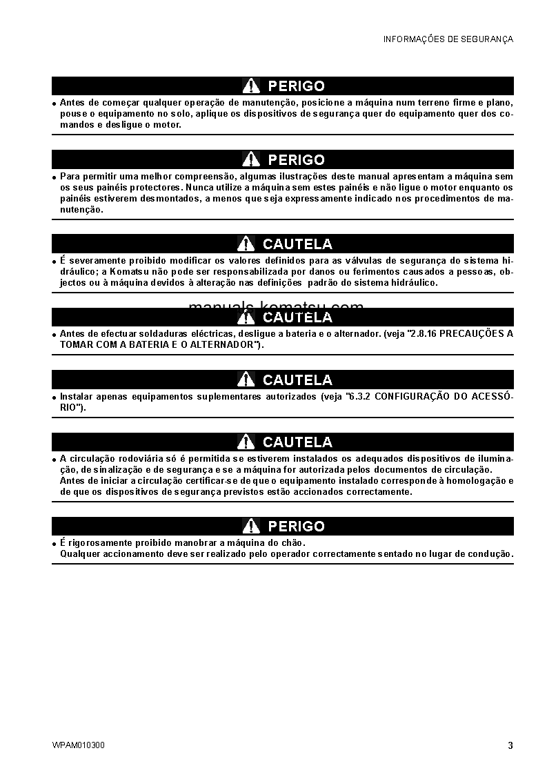 Protected: SK714-5(ITA)-/ S/N F04859-UP Operation manual (Portuguese)