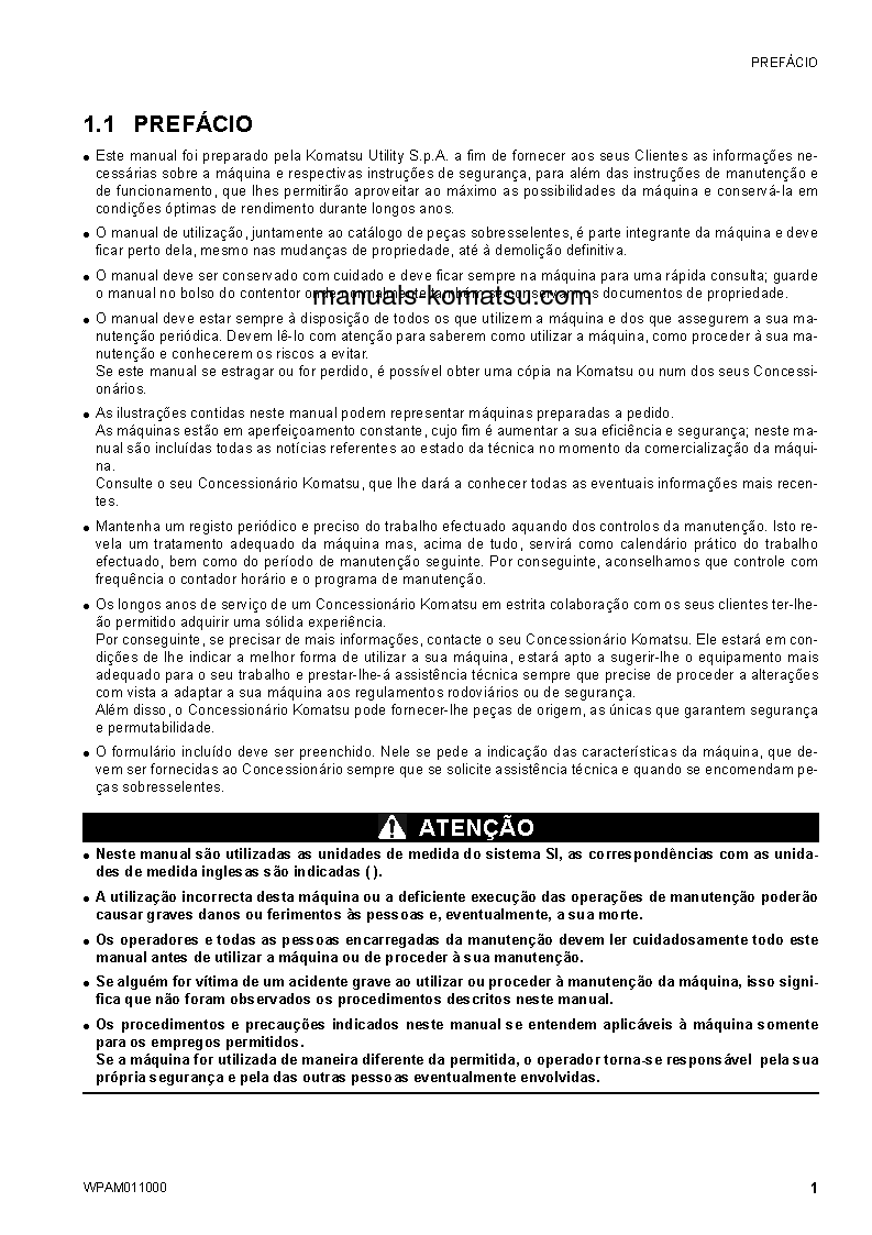 Protected: CK20-1(ITA) S/N F00277-UP Operation manual (Portuguese)