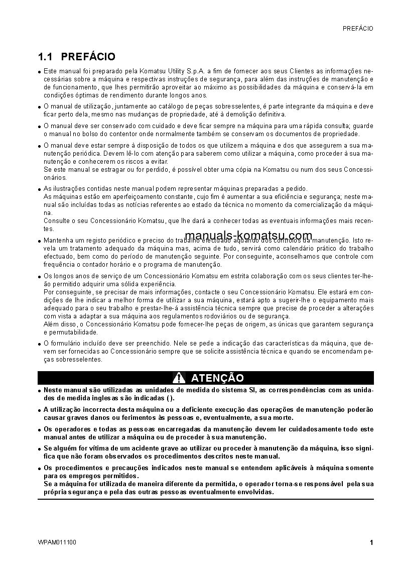 Protected: CK25-1(ITA) S/N F00092-UP Operation manual (Portuguese)