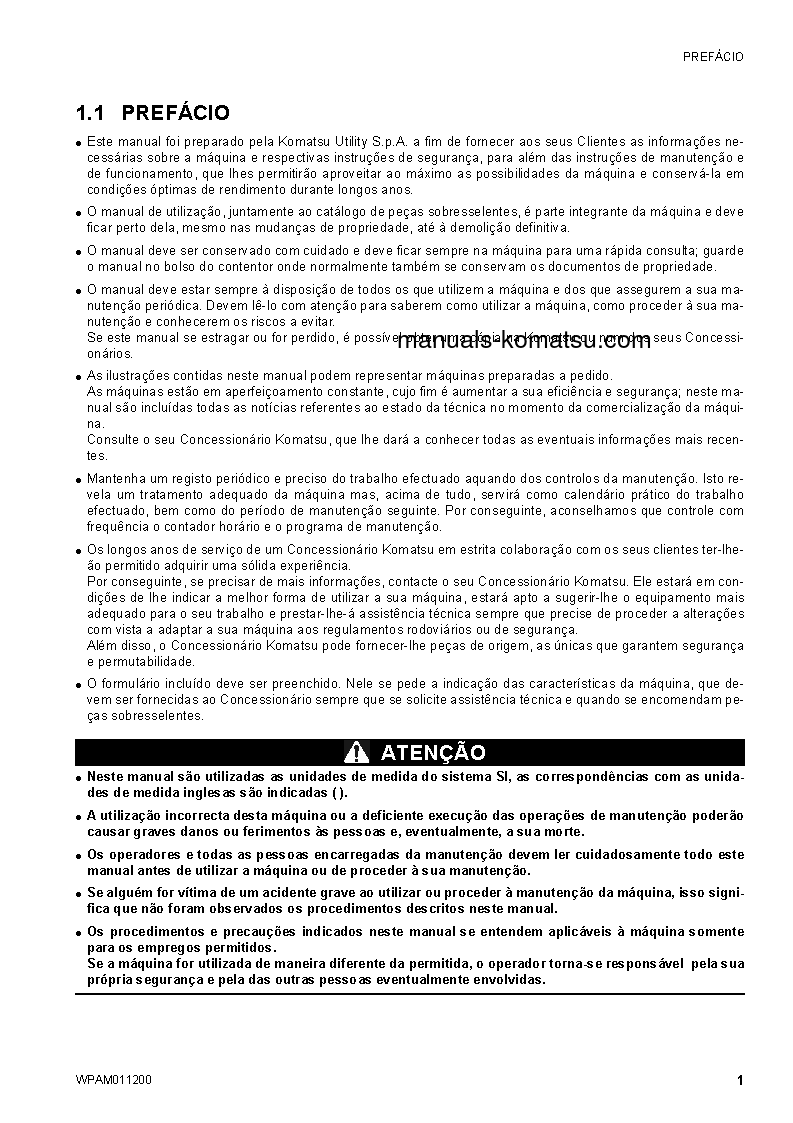 Protected: CK30-1(ITA) S/N F00211-UP Operation manual (Portuguese)