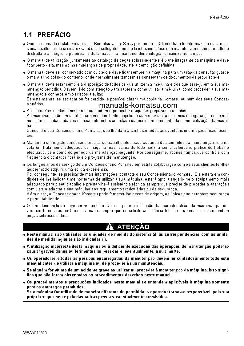 Protected: CK35-1(ITA) S/N F00106-UP Operation manual (Portuguese)