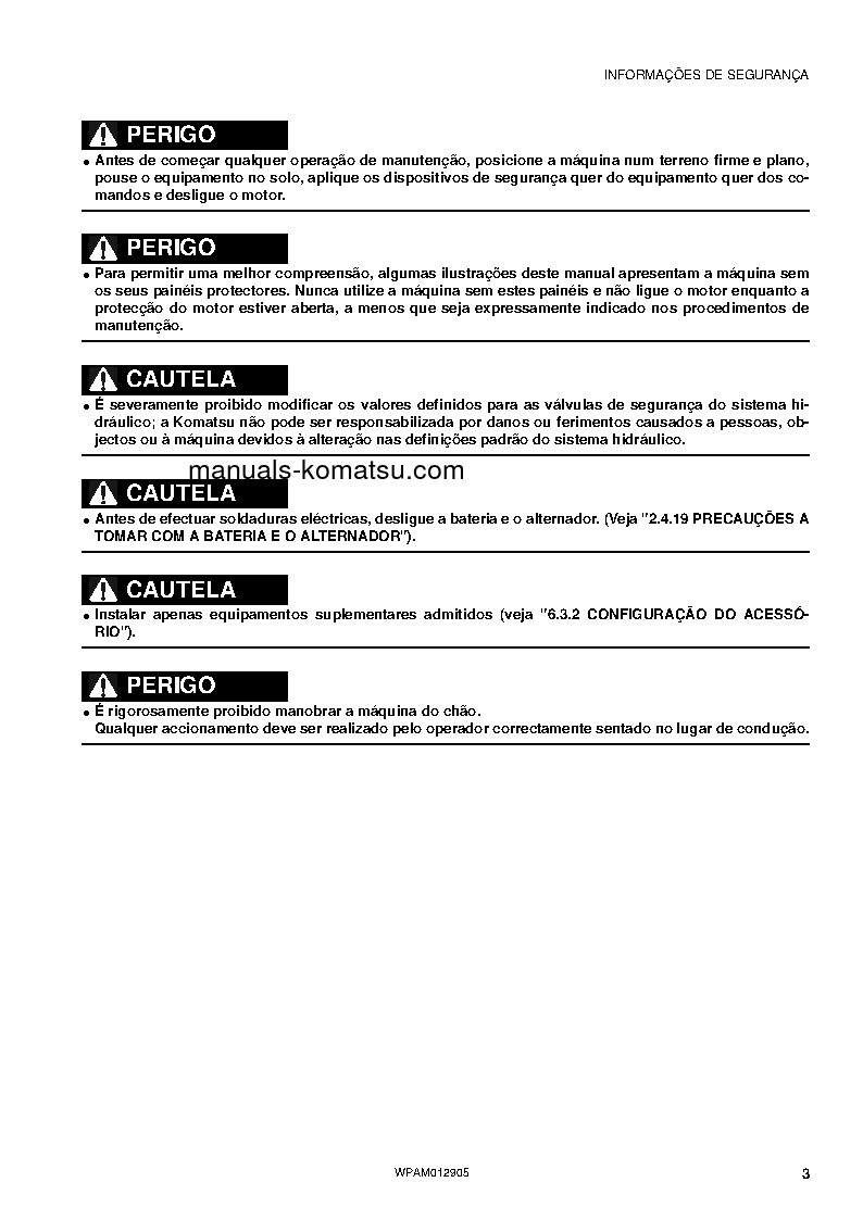 Protected: PC80MR-3(ITA) S/N F00270-UP Operation manual (Portuguese)