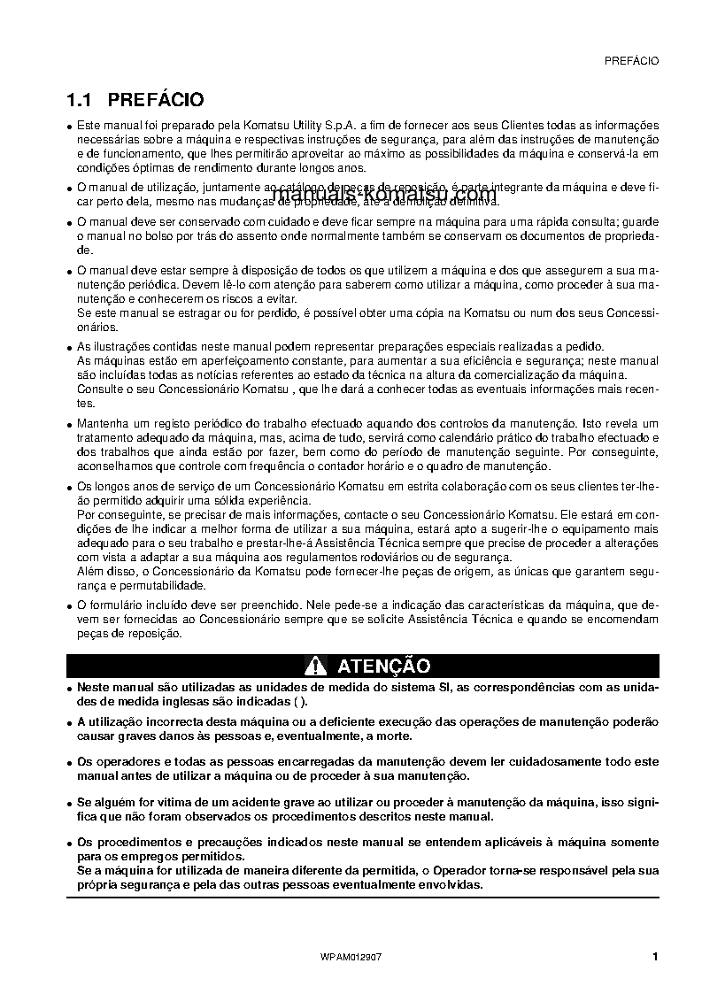 Protected: PC80MR-3(ITA) S/N F00430-UP Operation manual (Portuguese)