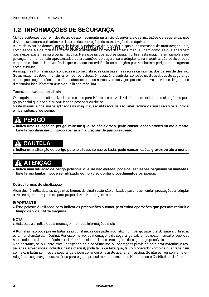 Protected: PC80MR-3(ITA) S/N F00952-UP Operation manual (Portuguese)
