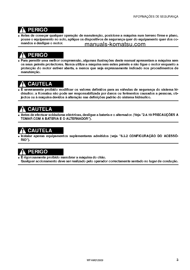 Protected: PC80MR-3(ITA) S/N F00952-UP Operation manual (Portuguese)