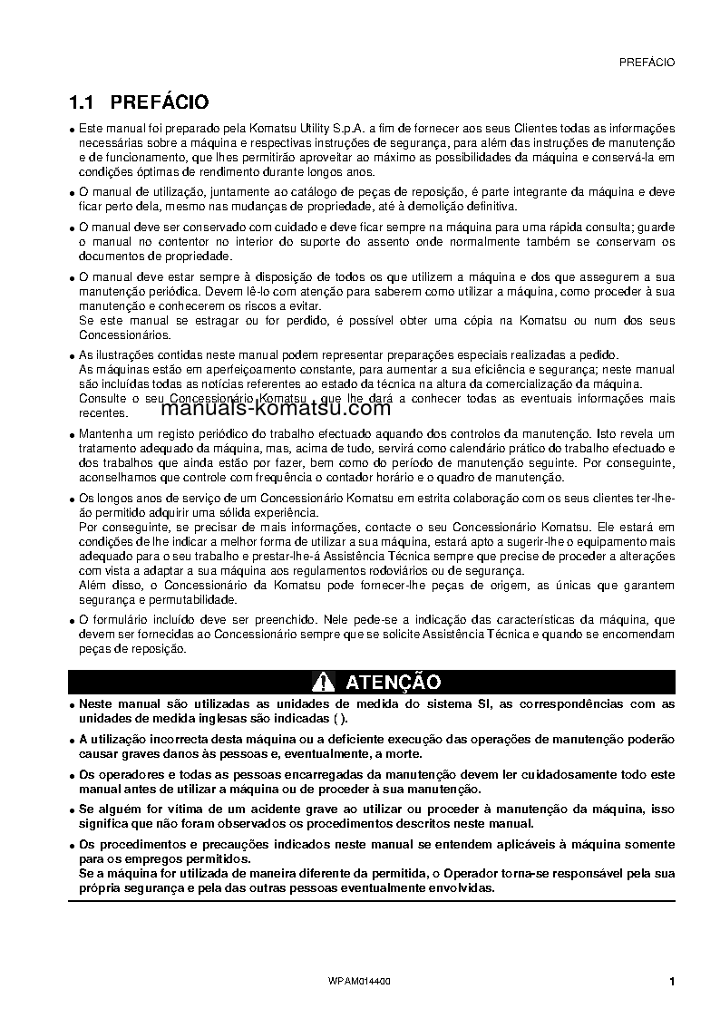 Protected: PC55MR-3(ITA) S/N F30003-UP Operation manual (Portuguese)