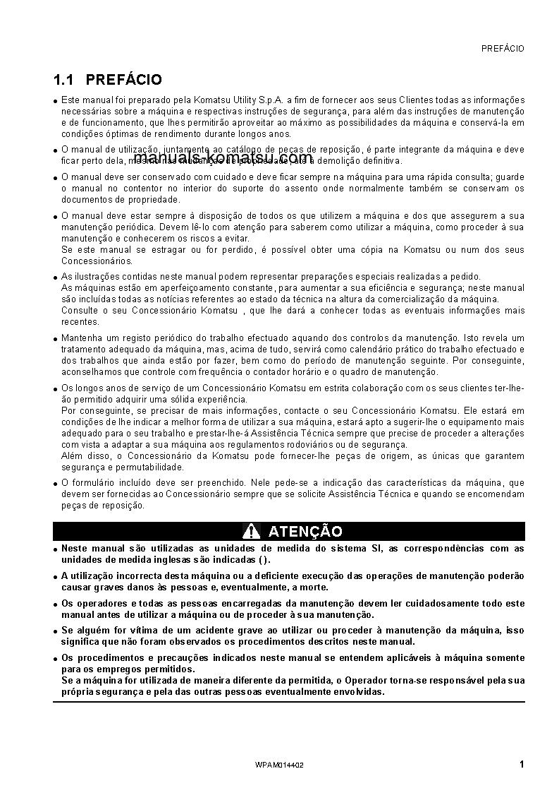 Protected: PC55MR-3(ITA) S/N F30561-UP Operation manual (Portuguese)