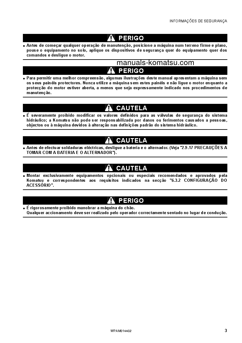 Protected: PC55MR-3(ITA) S/N F30561-UP Operation manual (Portuguese)