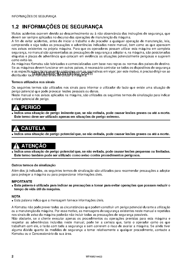 Protected: PC55MR-3(ITA) S/N F30885-UP Operation manual (Portuguese)