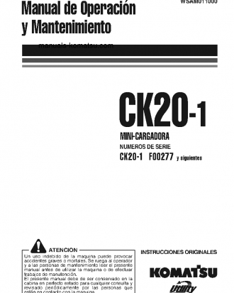 CK20-1(ITA) S/N F00277-UP Operation manual (Spanish)