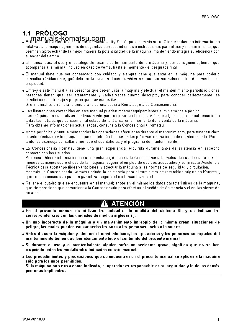 Protected: CK20-1(ITA) S/N F00277-UP Operation manual (Spanish)