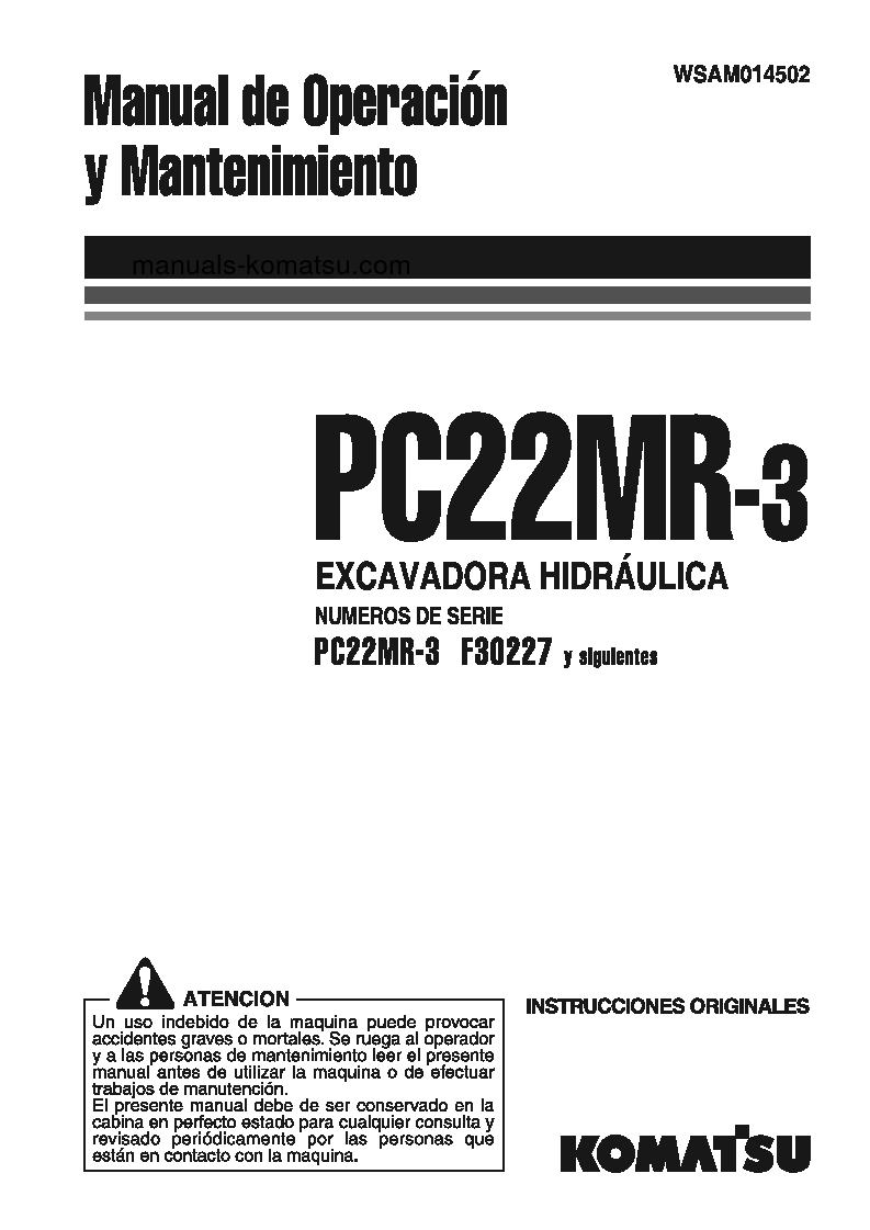 PC22MR-3(ITA) S/N F30227-UP Operation manual (Spanish)