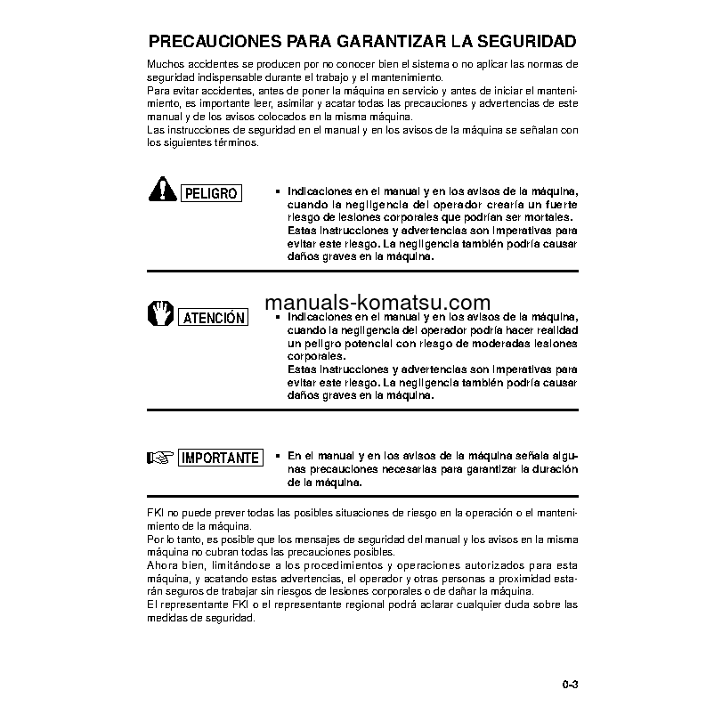 Protected: PW95-1(ITA) S/N 2933-UP Operation manual (Spanish)